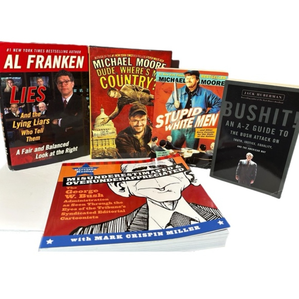Political Commentary Book Collection - Bush Era Media Criticism